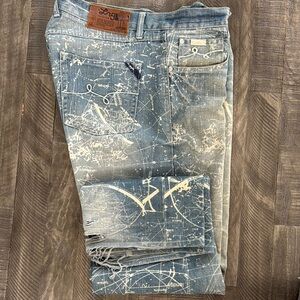 Lrg Blue Distressed Men's Jeans